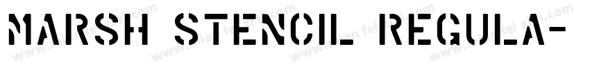 Marsh Stencil Regula字体转换